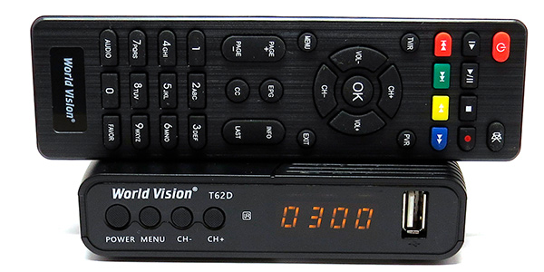 Новая комбинированная телеприставка World Vision T62D