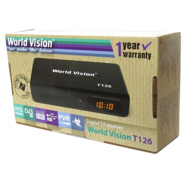 Эфирная DVBT 2 приставка World Vision T126 - вид 5 миниатюра