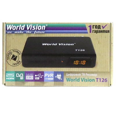 Эфирная DVBT 2 приставка World Vision T126 - вид 5 миниатюра