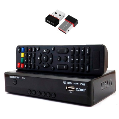 Эфирная DVB T2/C приставка Телесигнал Т007, с Wi Fi адаптером Эфирная DVB T2/C приставка Телесигнал Т007, с Wi Fi адаптером