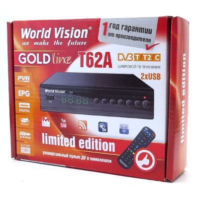 Эфирная DVB T2/C приставка World Vision T62A (Wi Fi) - вид 9 миниатюра