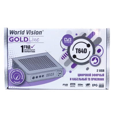 Эфирная DVB T2/C приставка World Vision T64D, универсальный пульт - вид 15 миниатюра