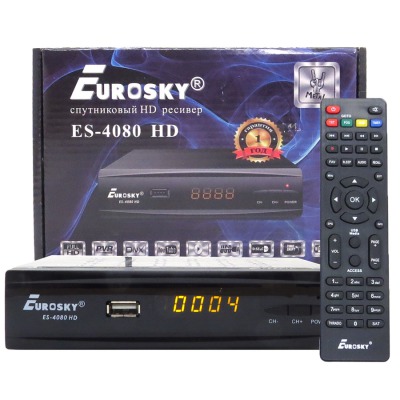 Спутниковый ресивер Eurosky ES-4080 HD. Металл - вид 1 миниатюра