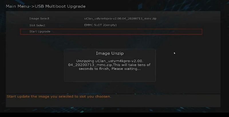 Как прошить ресивер Uclan Ustym 4K Pro в режим мультизагрузки и загрузить архив