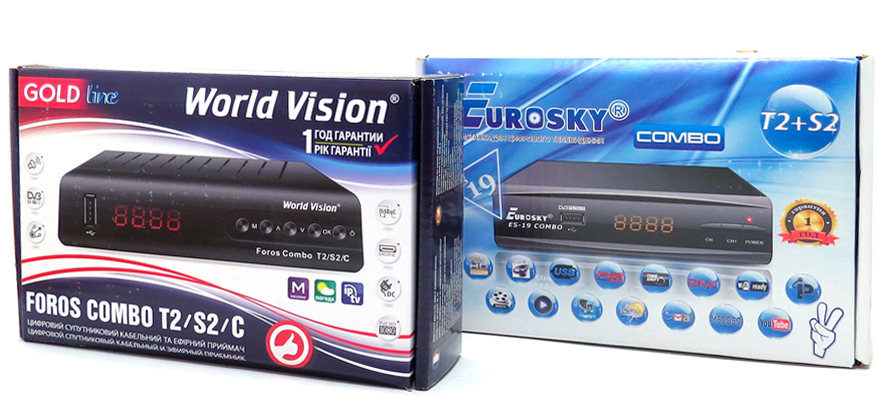 Сравнение комбо ресиверов World Vision Foros Combo и Eurosky ES 19 Combo