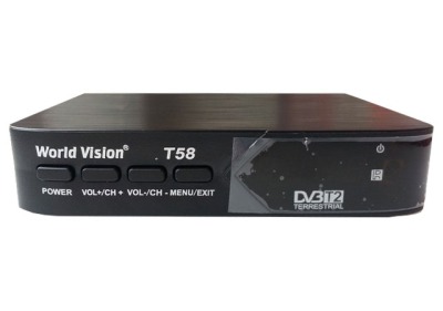 Эфирная DVBT 2 приставка World Vision T58 - вид 1 миниатюра