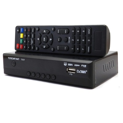 Эфирная DVB T2/C приставка Телесигнал Т007, с Wi Fi адаптером