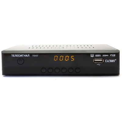 Эфирная DVB T2/C приставка Телесигнал Т007, с Wi Fi адаптером - вид 2 миниатюра