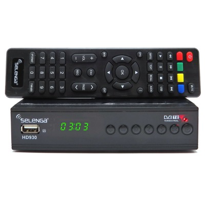 Эфирная DVB T2 приставка Selenga HD930 (WiFi) - вид 1 миниатюра