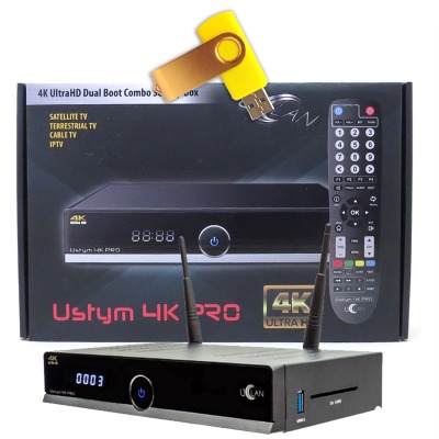 Комбо-Ресивер uClan Ustym 4K PRO DVB-S2 /T2. Аварийная флэшка 8Гб