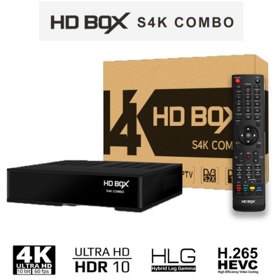 Комбо - ресивер HD BOX S4K COMBO. Повреждена коробка