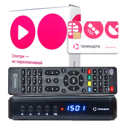 Комплект Телекарта с HD EVO 09 и картой Телекарта, 3 года пакет Лидер - вид 1 миниатюра