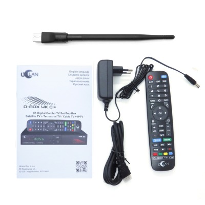 4K комбо DVB S/S2/T2/C ресивер UCLAN D-BOX 4K CI+ COMBO c Wi Fi адаптером - вид 16 миниатюра