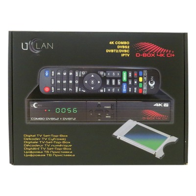 4K комбо DVB S/S2/T2/C ресивер UCLAN D-BOX 4K CI+ COMBO c Wi Fi адаптером - вид 18 миниатюра