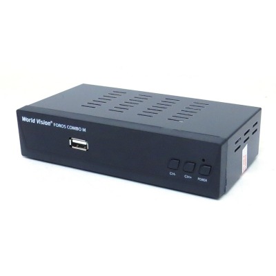 DVB S2/T2/C ресивер World Vision Foros Combo M (металл) - вид 3 миниатюра