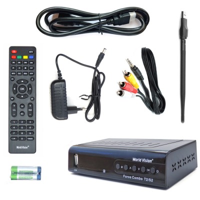 DVB S2/T2/C ресивер World Vision Foros Combo, WiFi адаптер, HDMI кабель в комплекте - вид 15 миниатюра